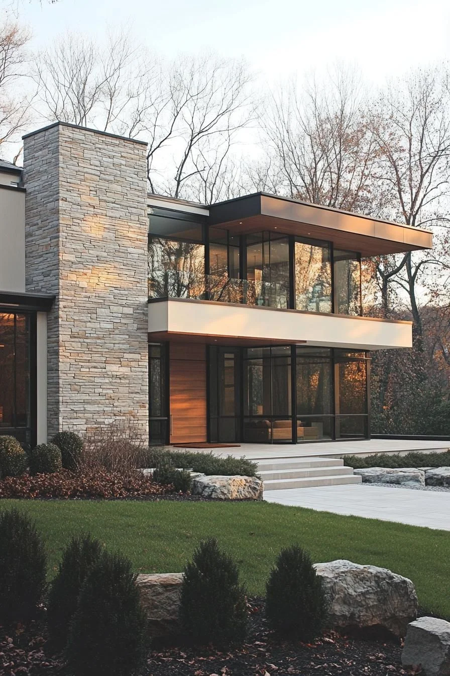 A Snug Home Built From Glass and Stone