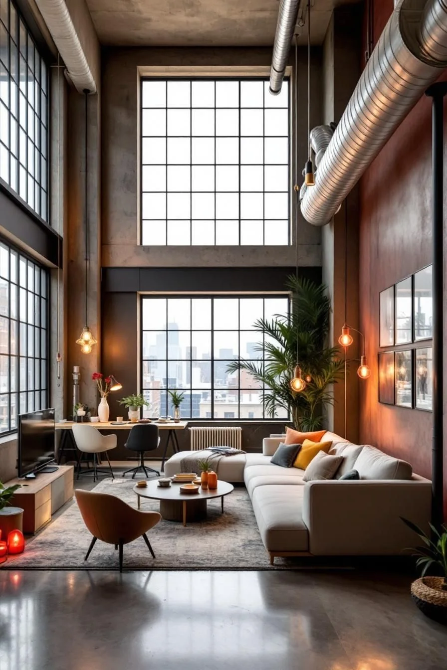 A Vibrant Loft With Skyward Windows