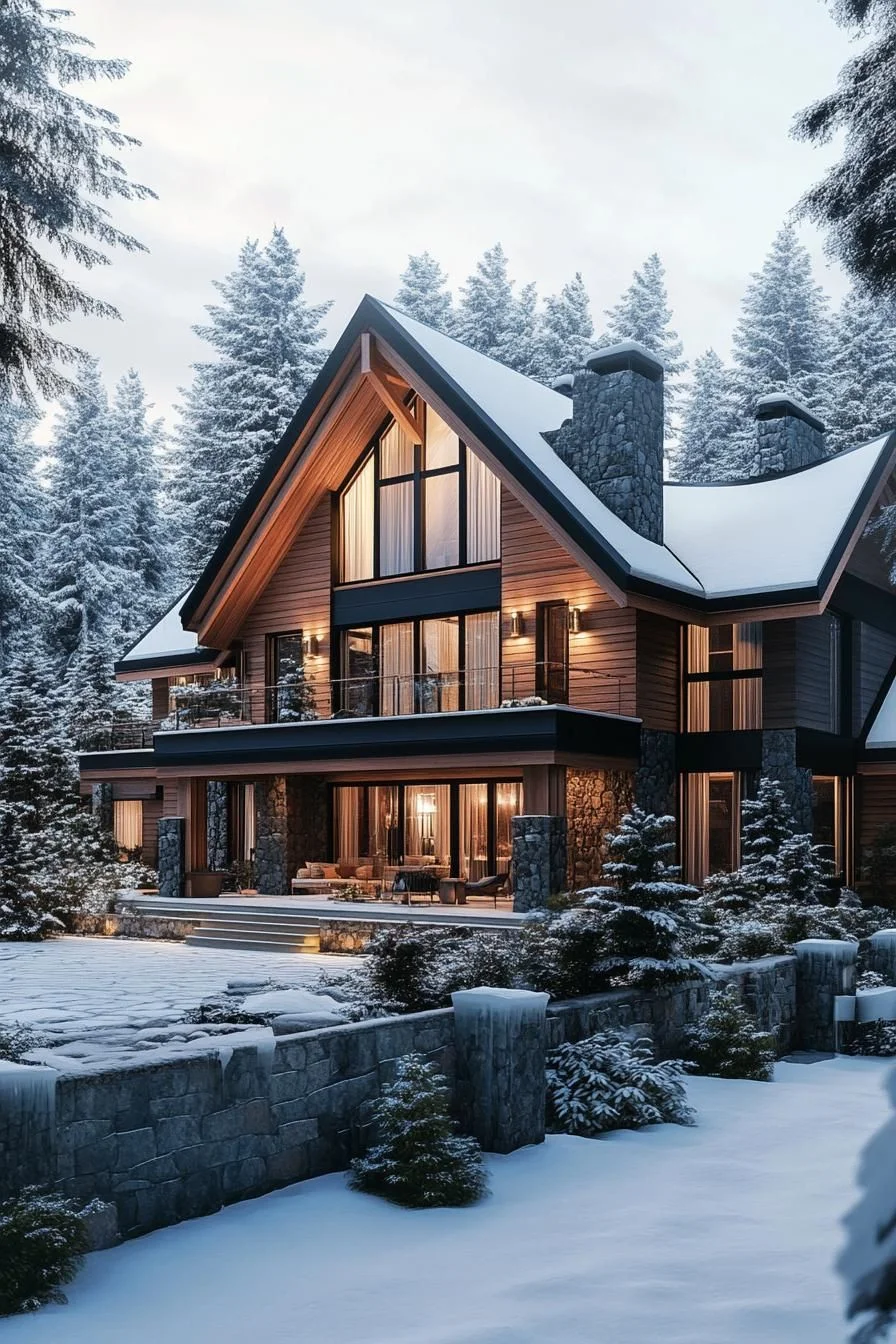 Snowy Chalet Charm