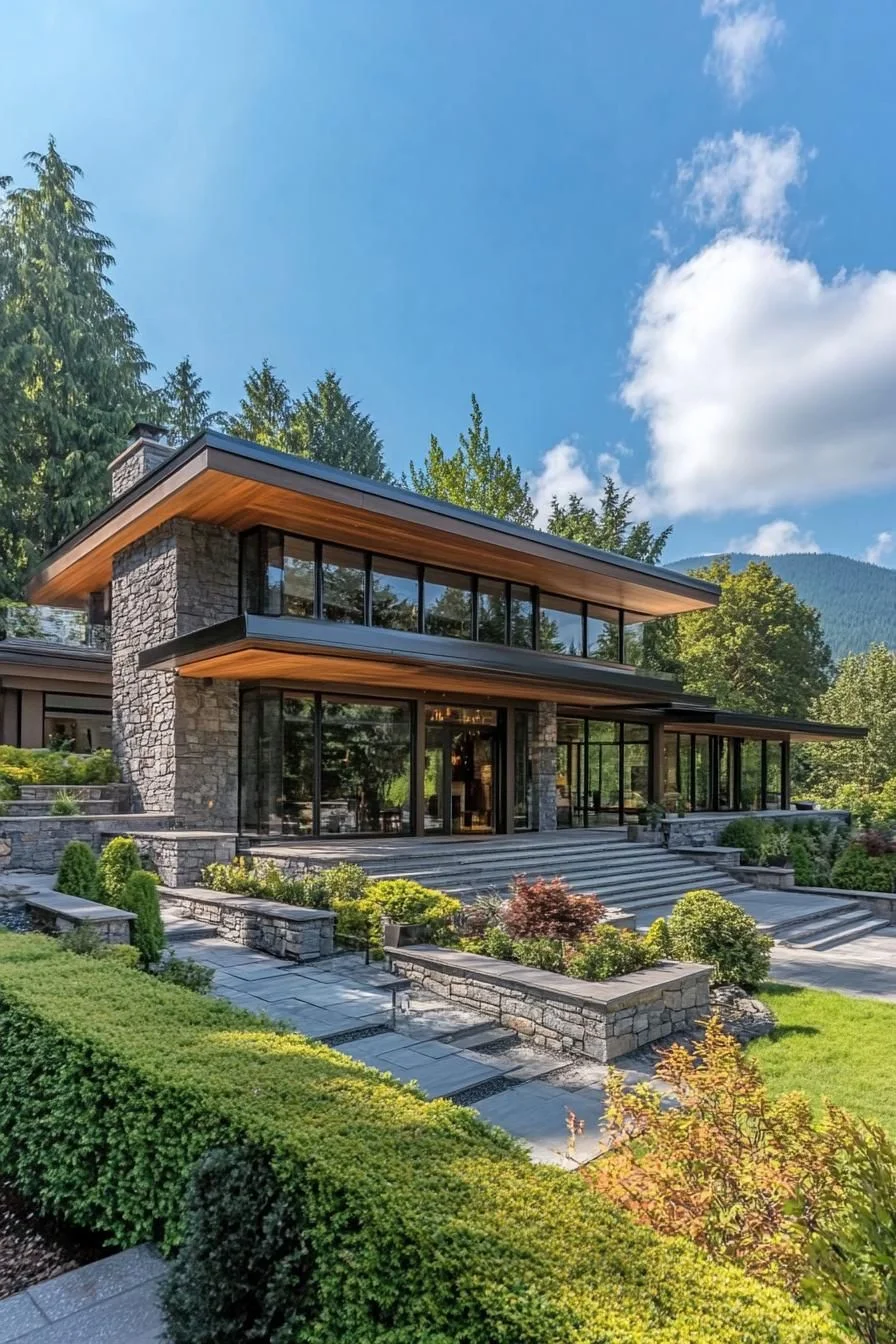 Stone Home Amid Green Landscape