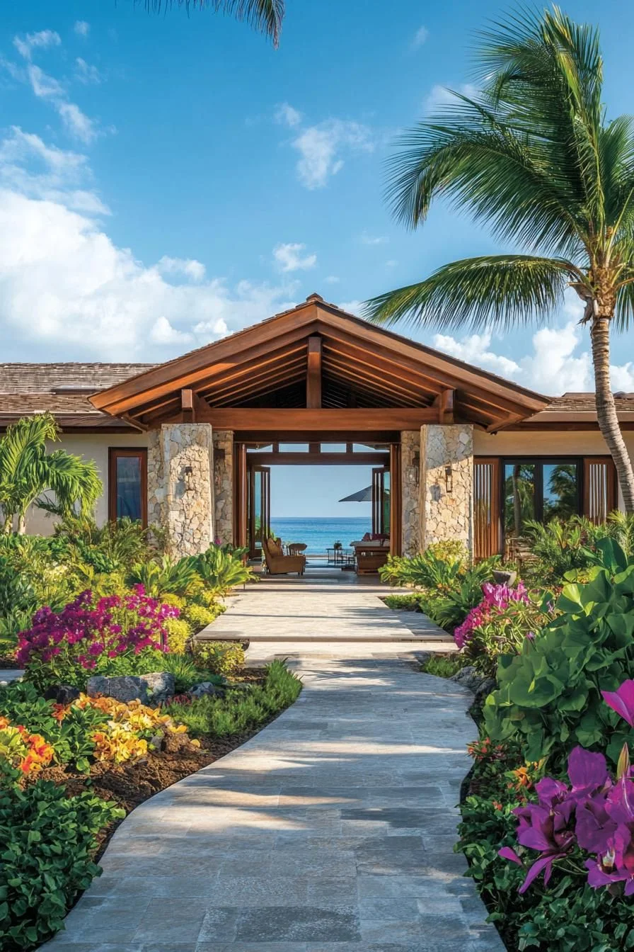 A Garden Path Leading to Ocean Bliss