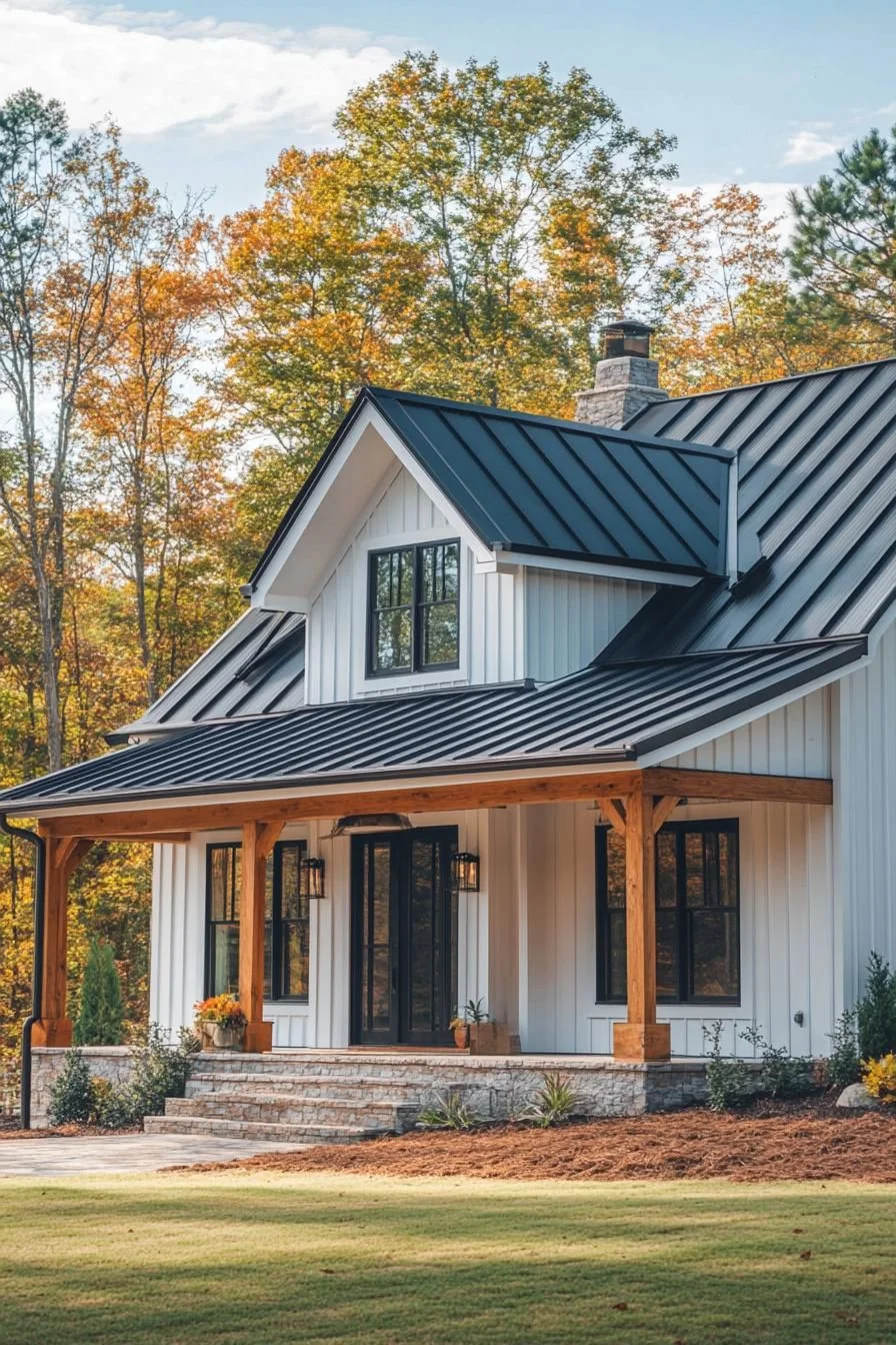 A Stylish Cabin Set in Fall Woods