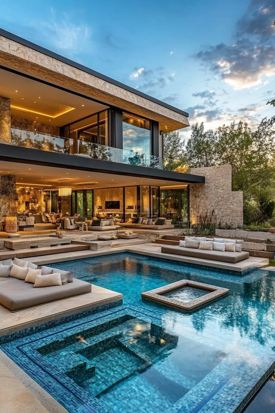 Pool With a Built-In Submerged Seating Ledge - photo 2