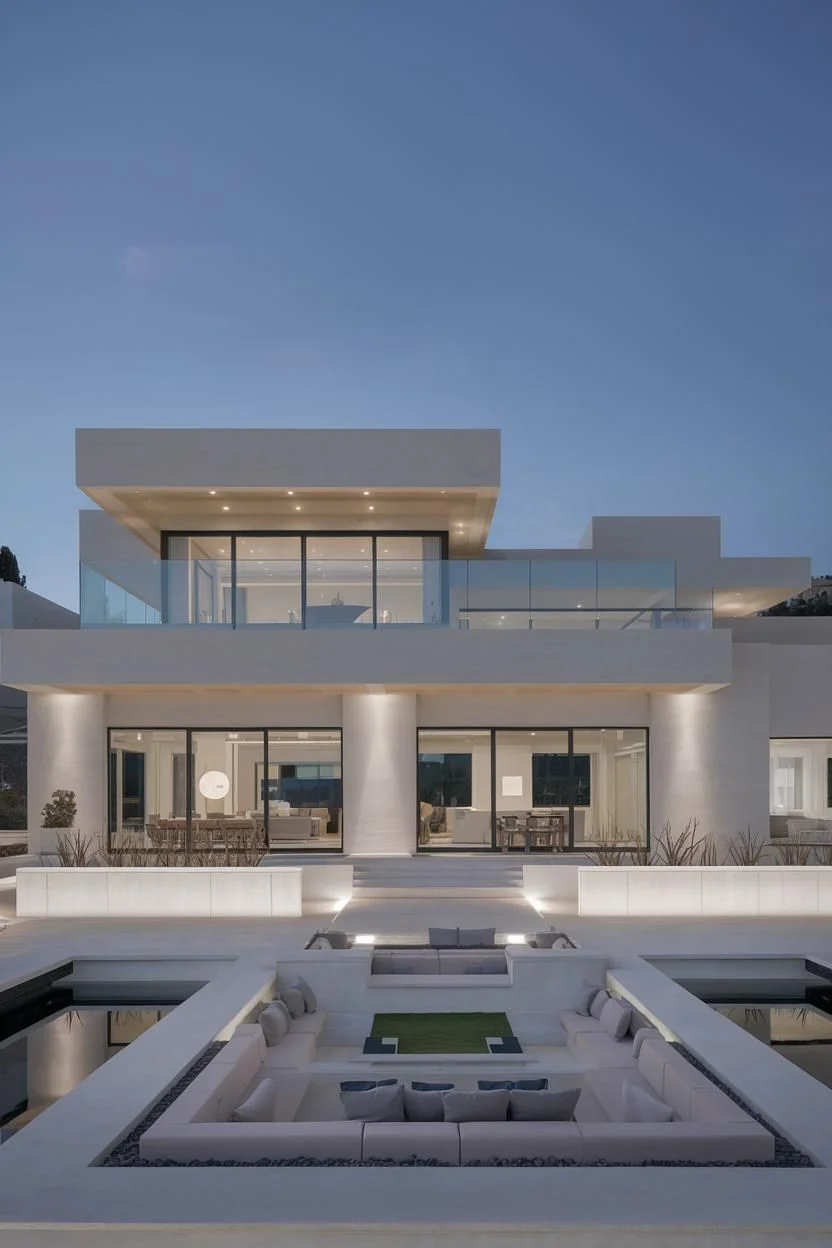 Poolside Panorama at a Modern Mirage