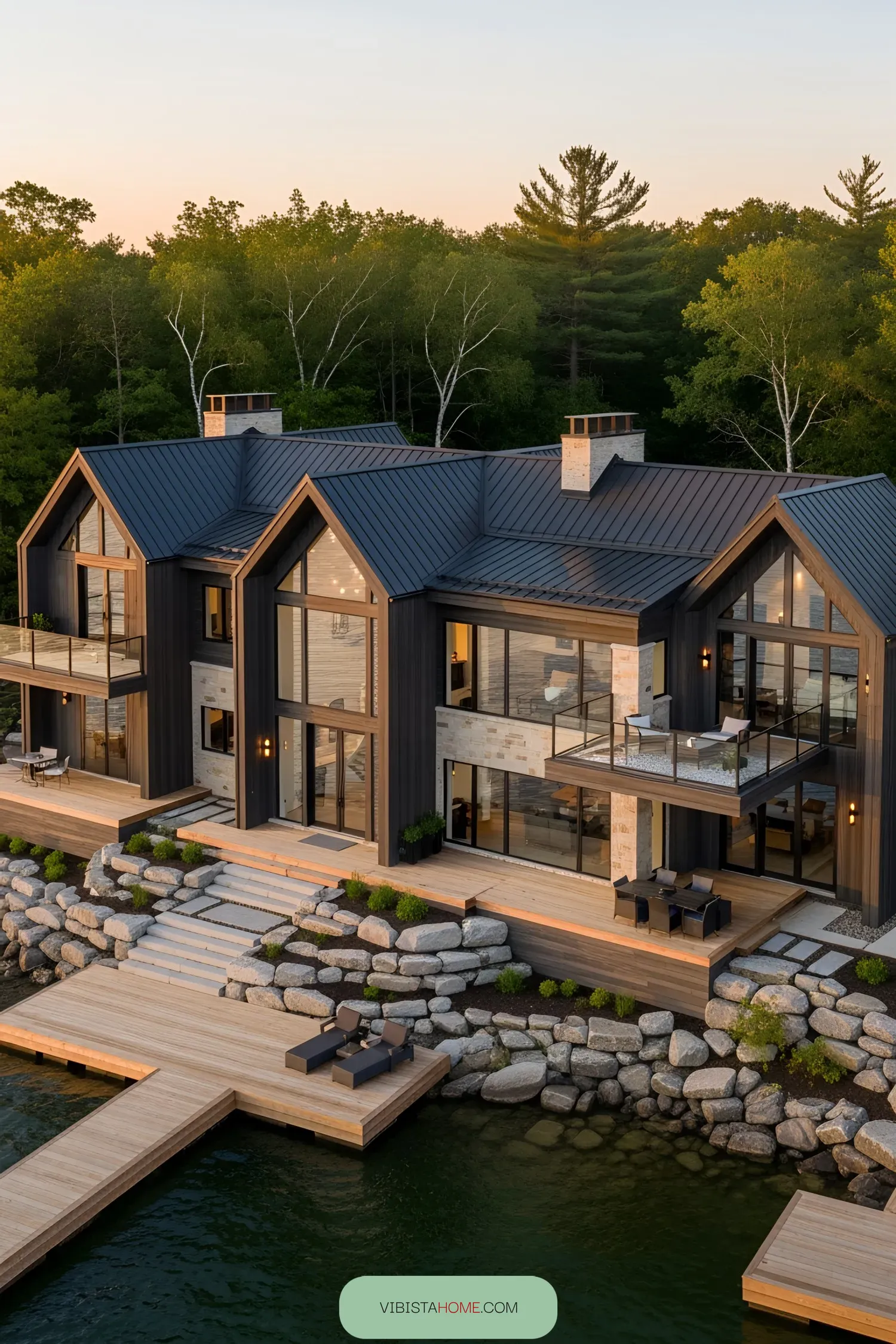 A Grand Lakeshore Retreat Built for Comfort