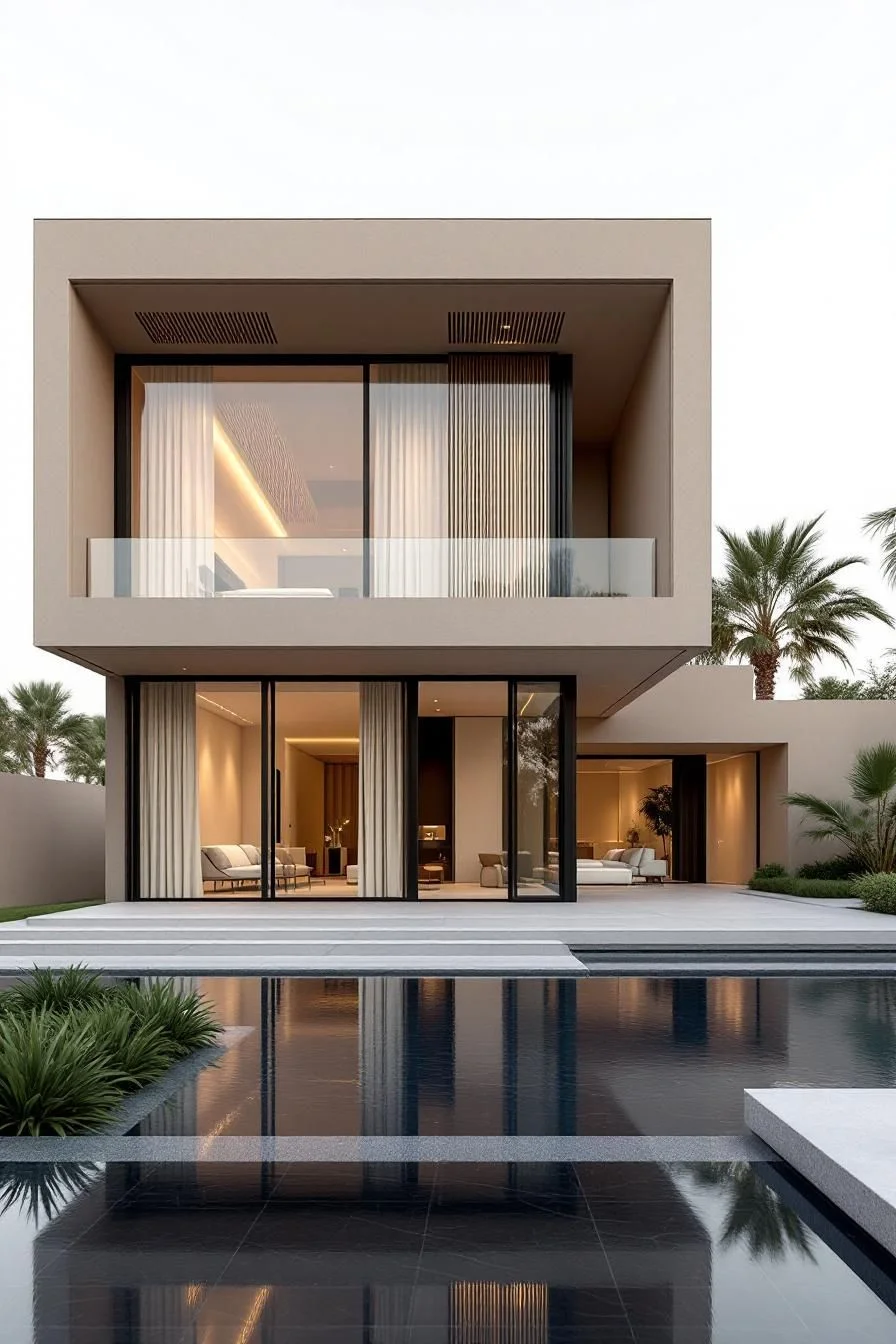 A Modern Cube Set Among Palms