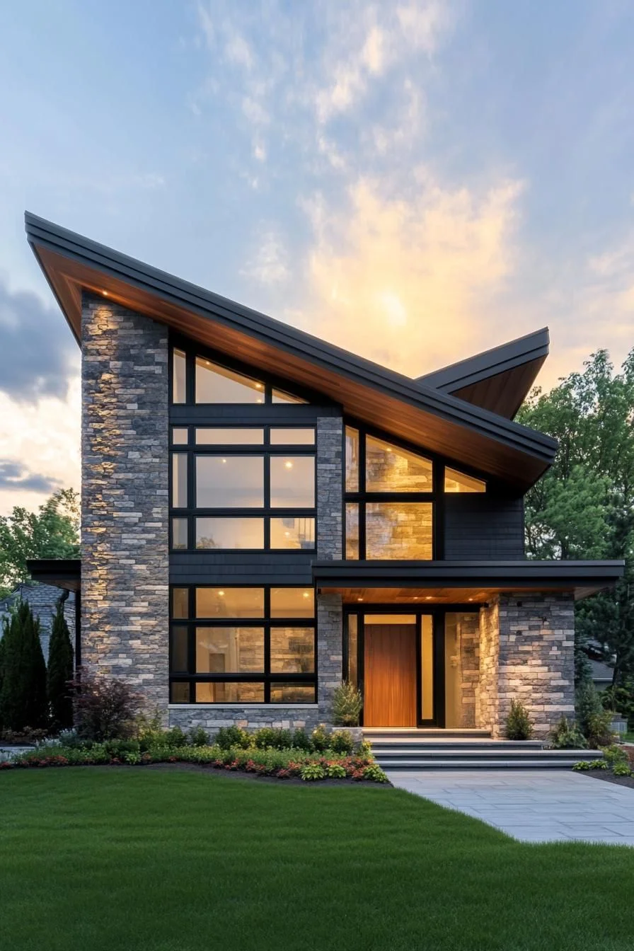 Bold Angles Warmed by Sunset Light