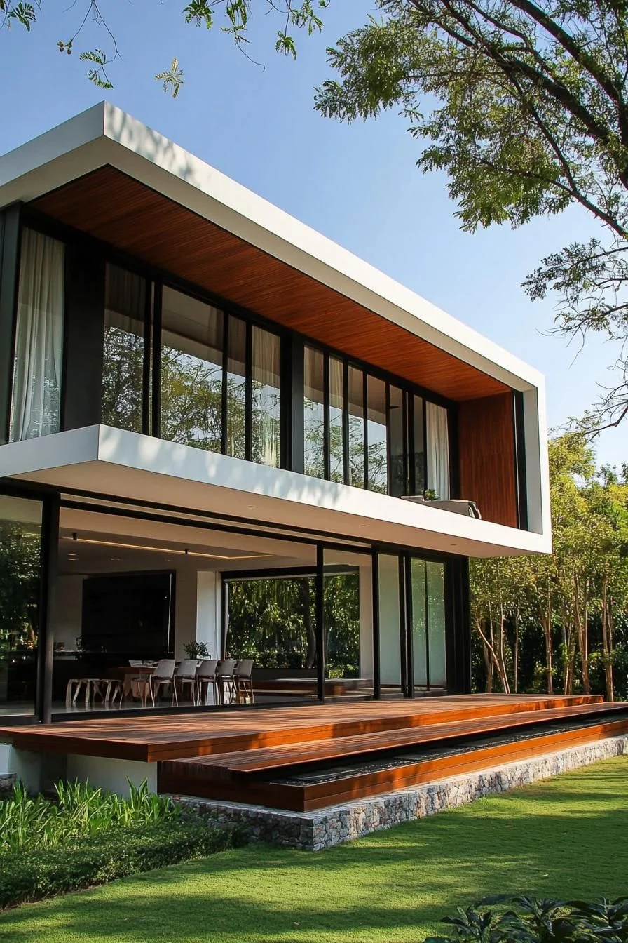 A Floating Terrace in a Thai Home