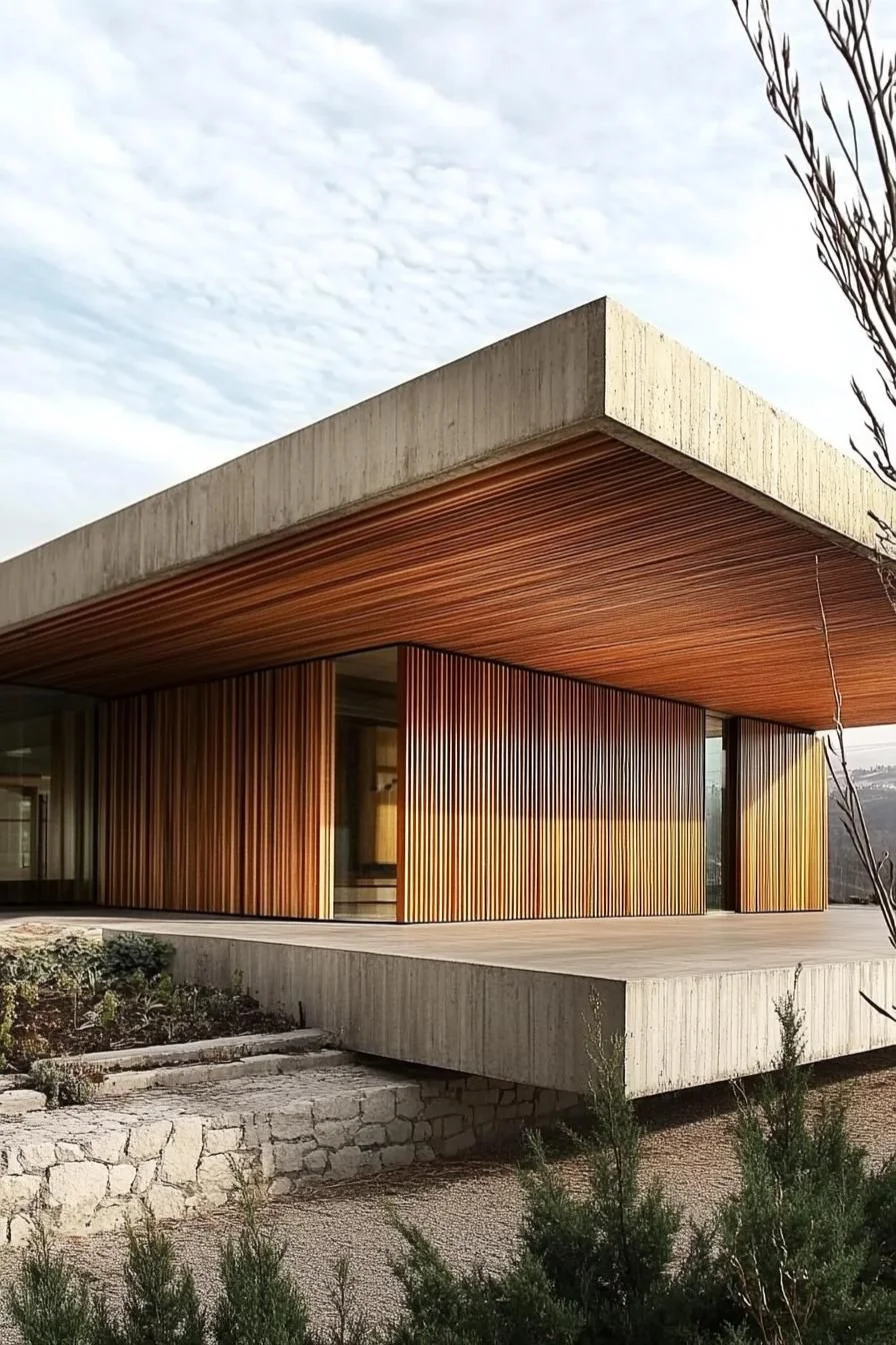 A Wooden Wonder Under a Concrete Canopy