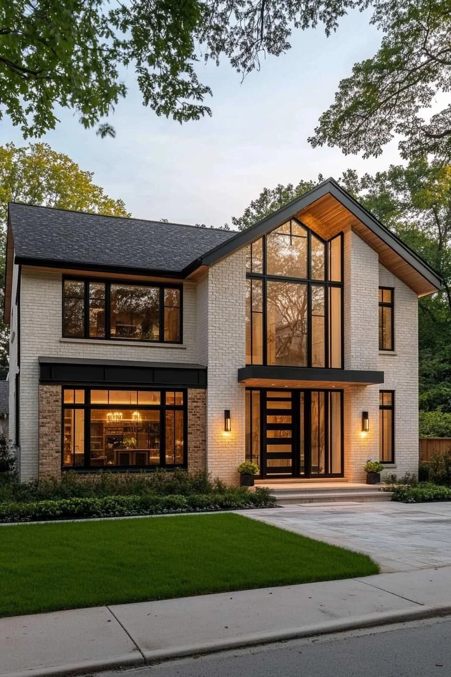 Bright Gables and Glass Details