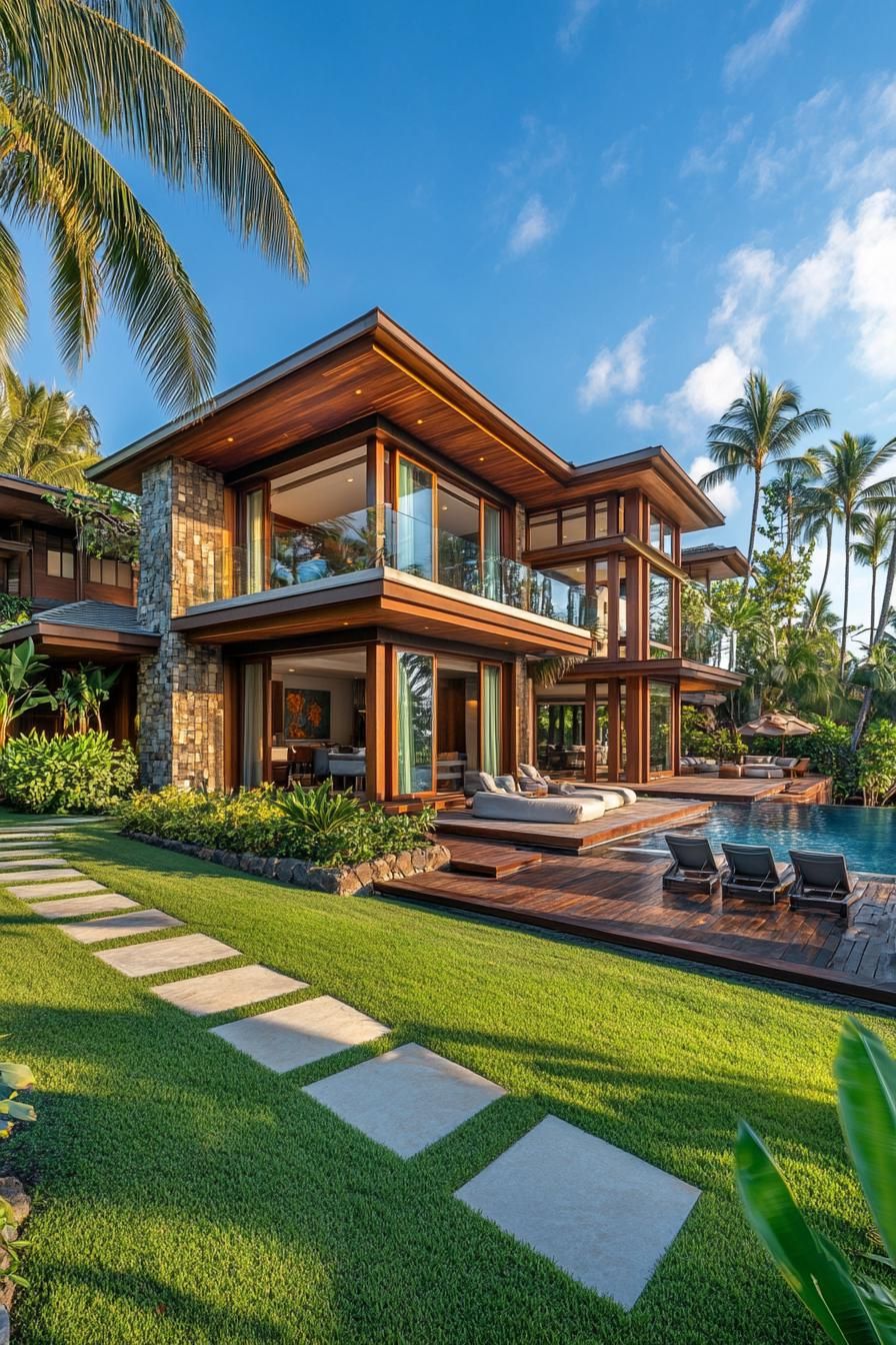 A Sunlit Tropical Gem in Timber and Glass