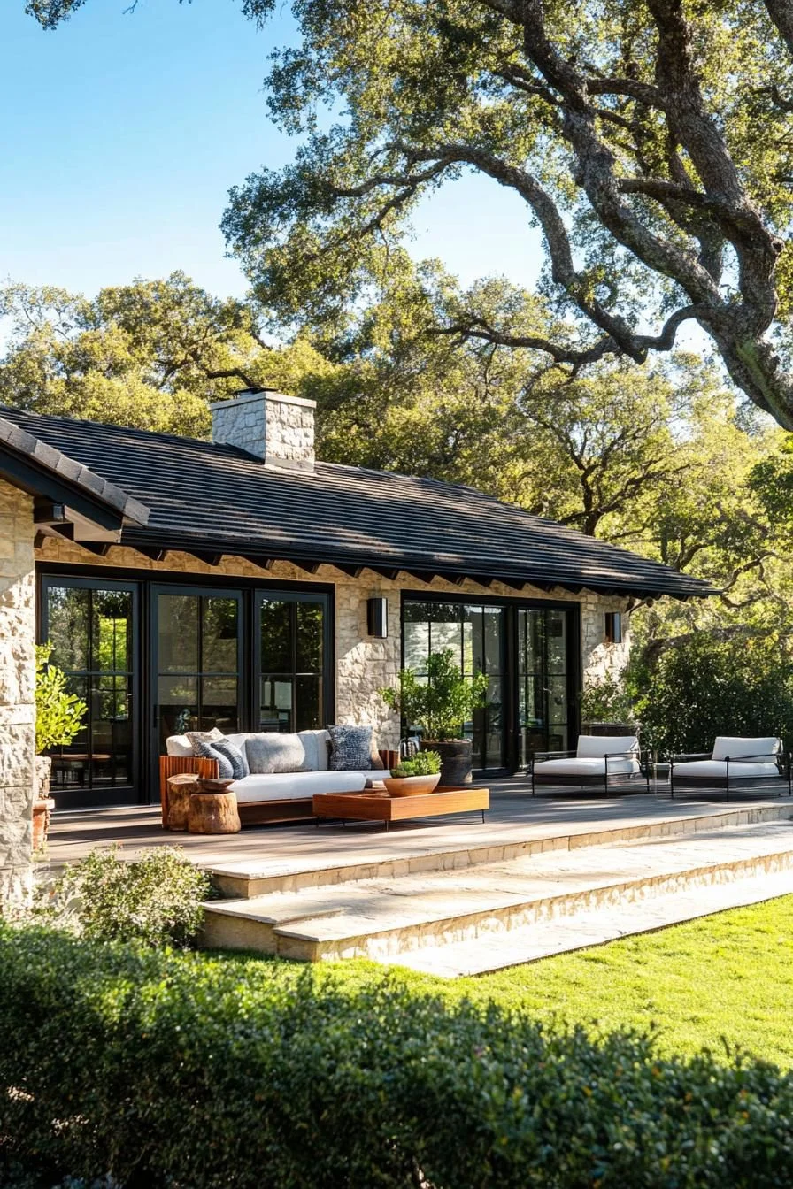 A Brick Ranch Shaded by Live Oaks
