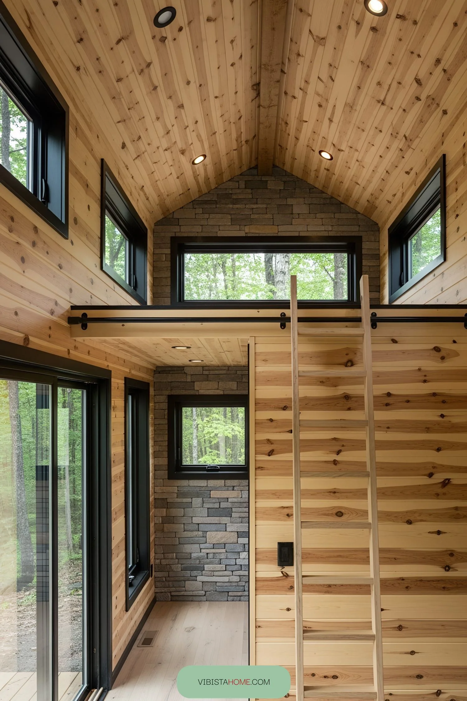 9. A Cozy Cabin Loft Getaway