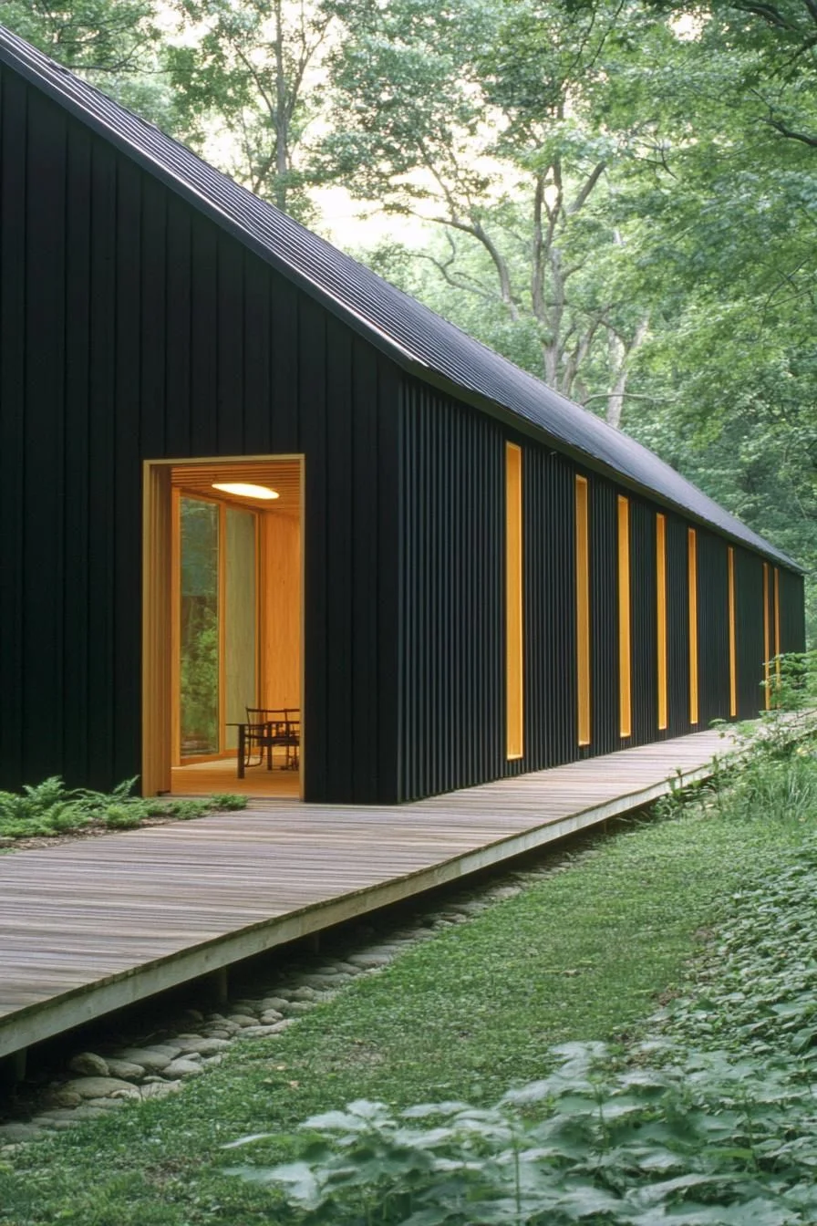 Minimalist Long House with a Maze-Like Layout
