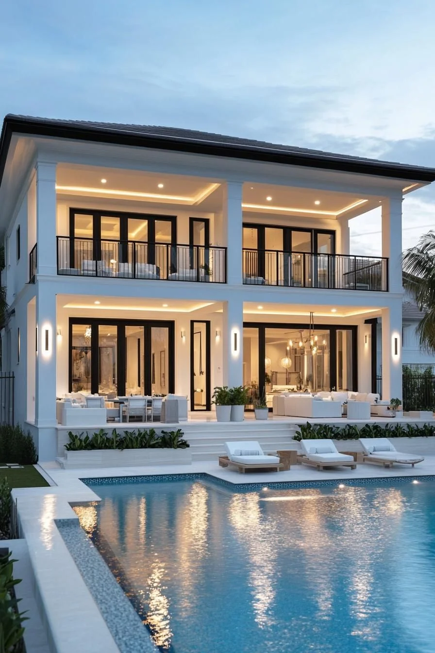 Modern Mansion by the Pool: A Contemporary Retreat