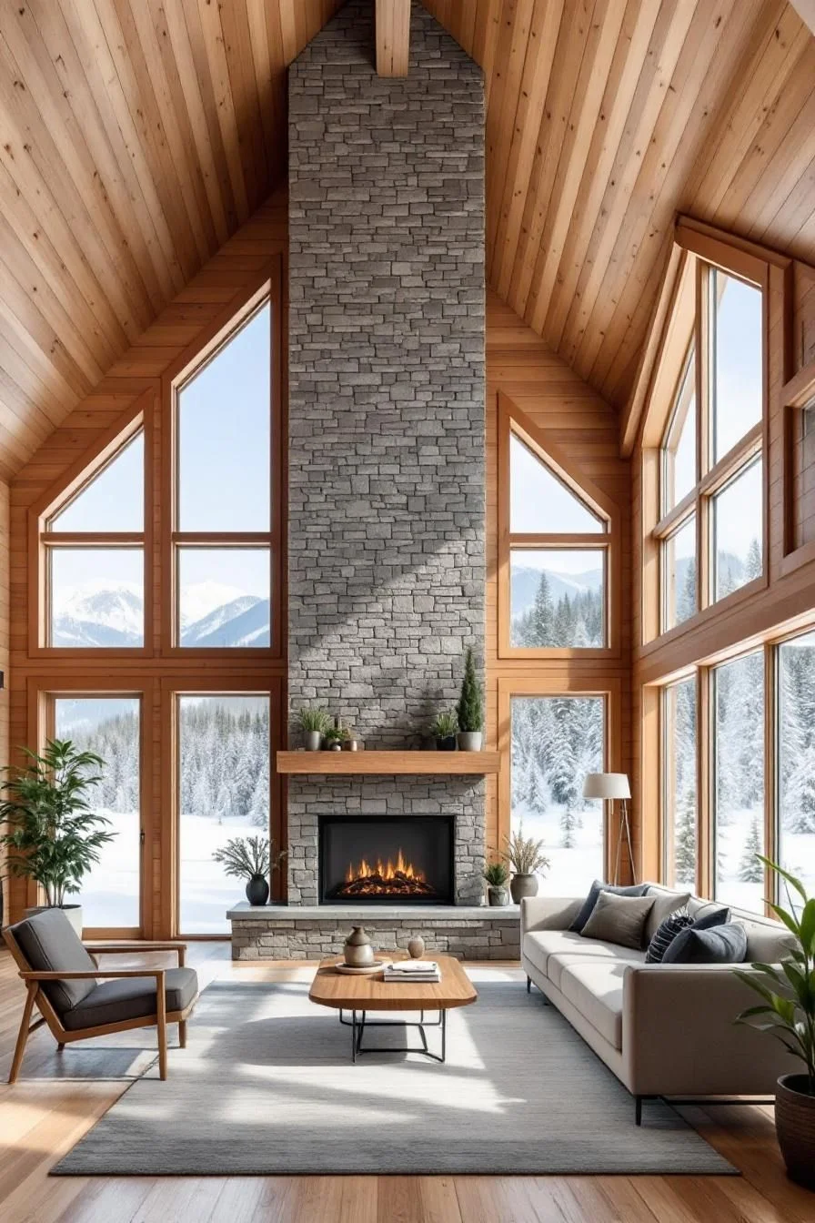 A Towering Timber Retreat by the Hearth
