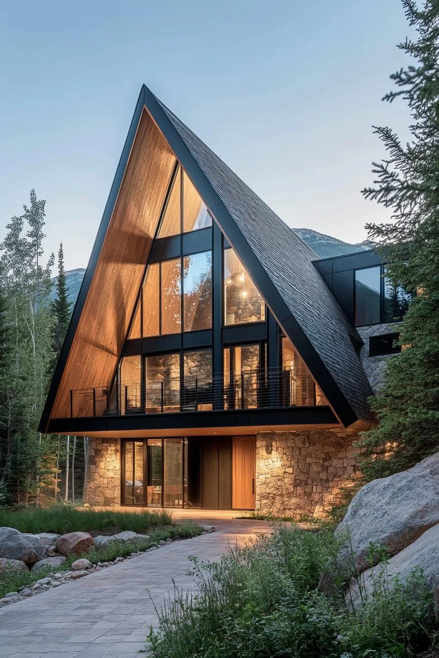 Pointed Peak Cabin Among the Timber