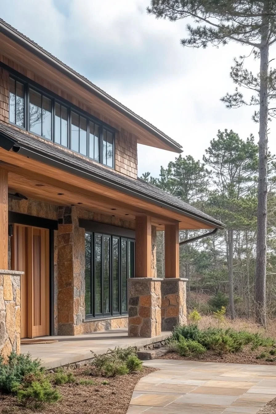 Stonework Set Against a Natural Backdrop