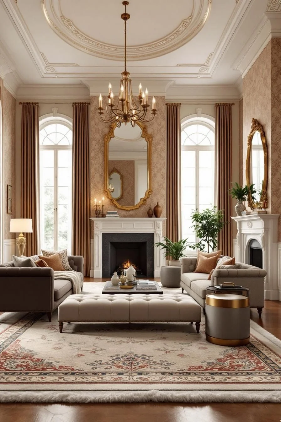 Fireplace Warmth Meets Colonial Grandeur