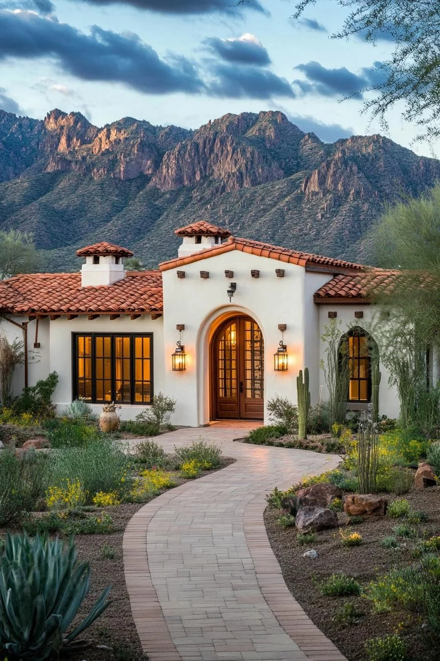 Adobe Charm Against Mountain Views
