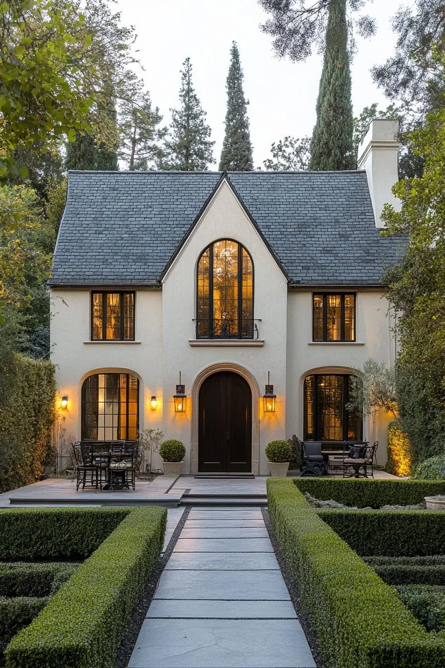 A Cozy Cottage with an Arched Entry