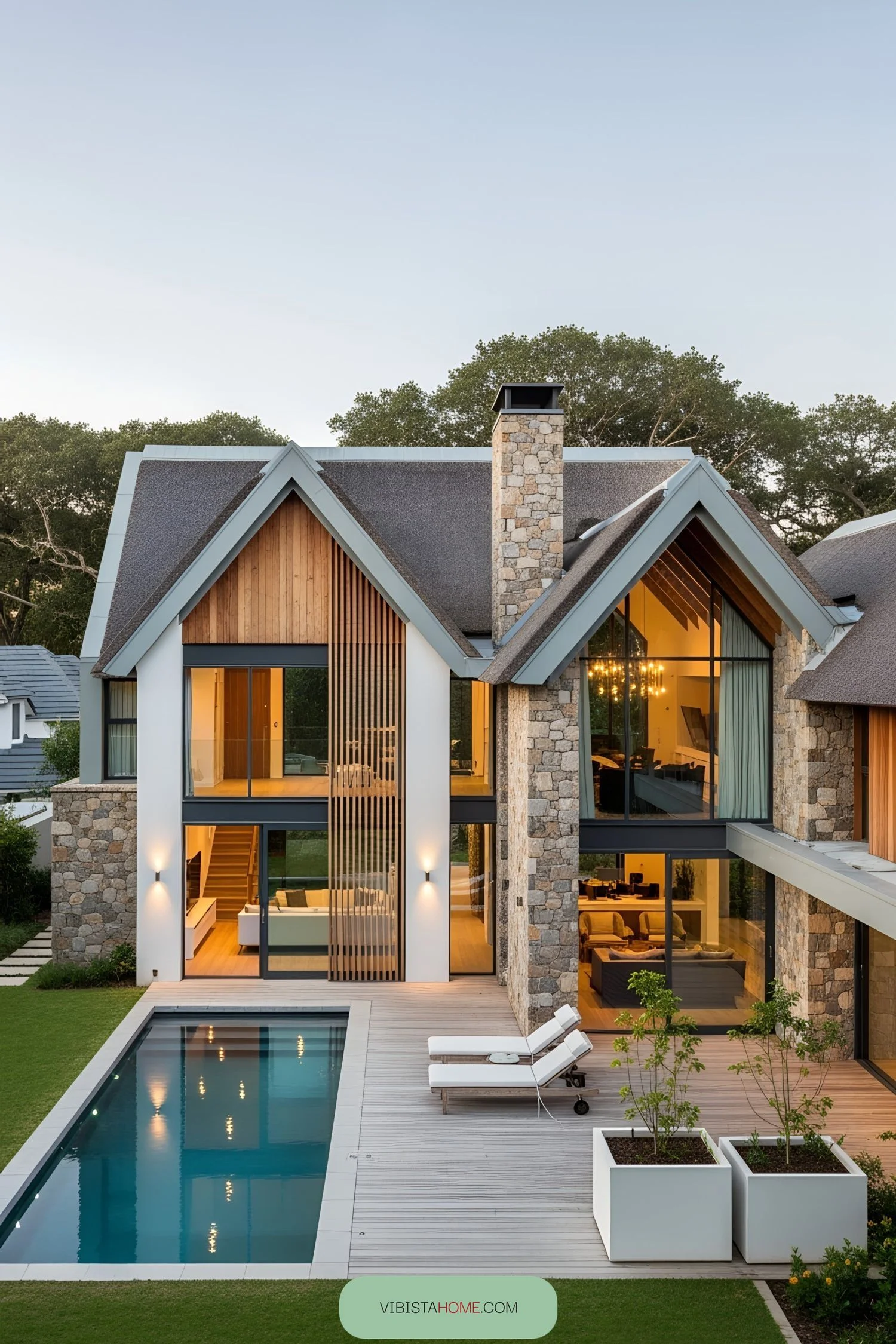 Bright Villa Framed in Natural Light
