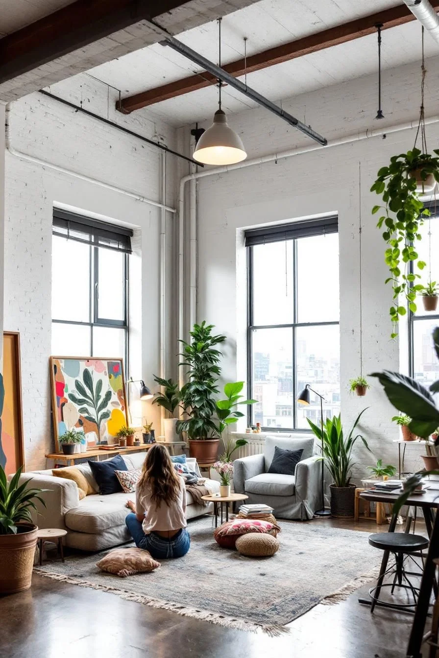 A Loft Where Nature Meets Creativity