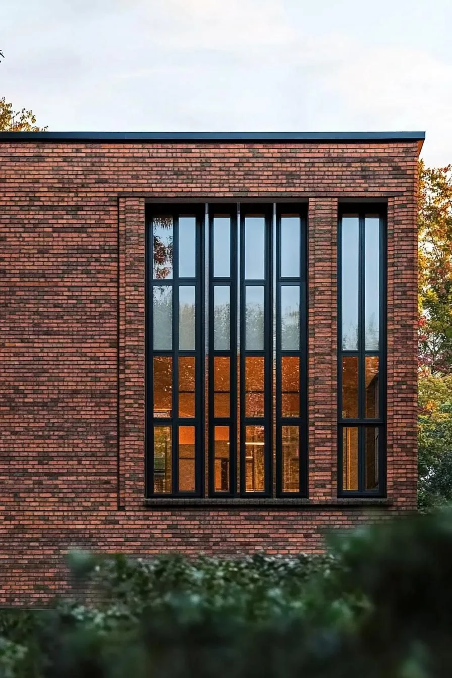 Brick Facade With Tall Windows