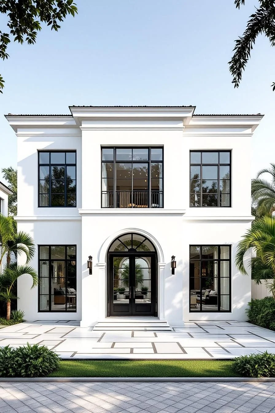 Sophisticated Neoclassical Charm with Palm Trees