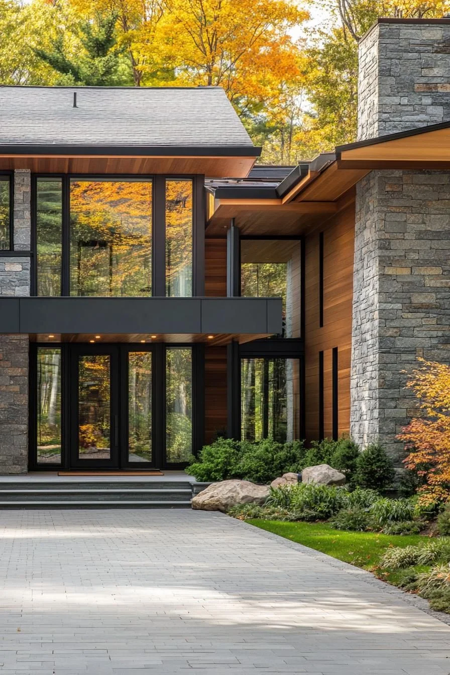 A Villa Set Against Autumn Colors