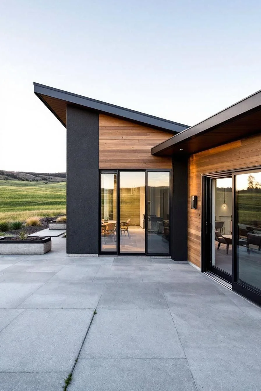 Skillion Roof Design With Scenic Views