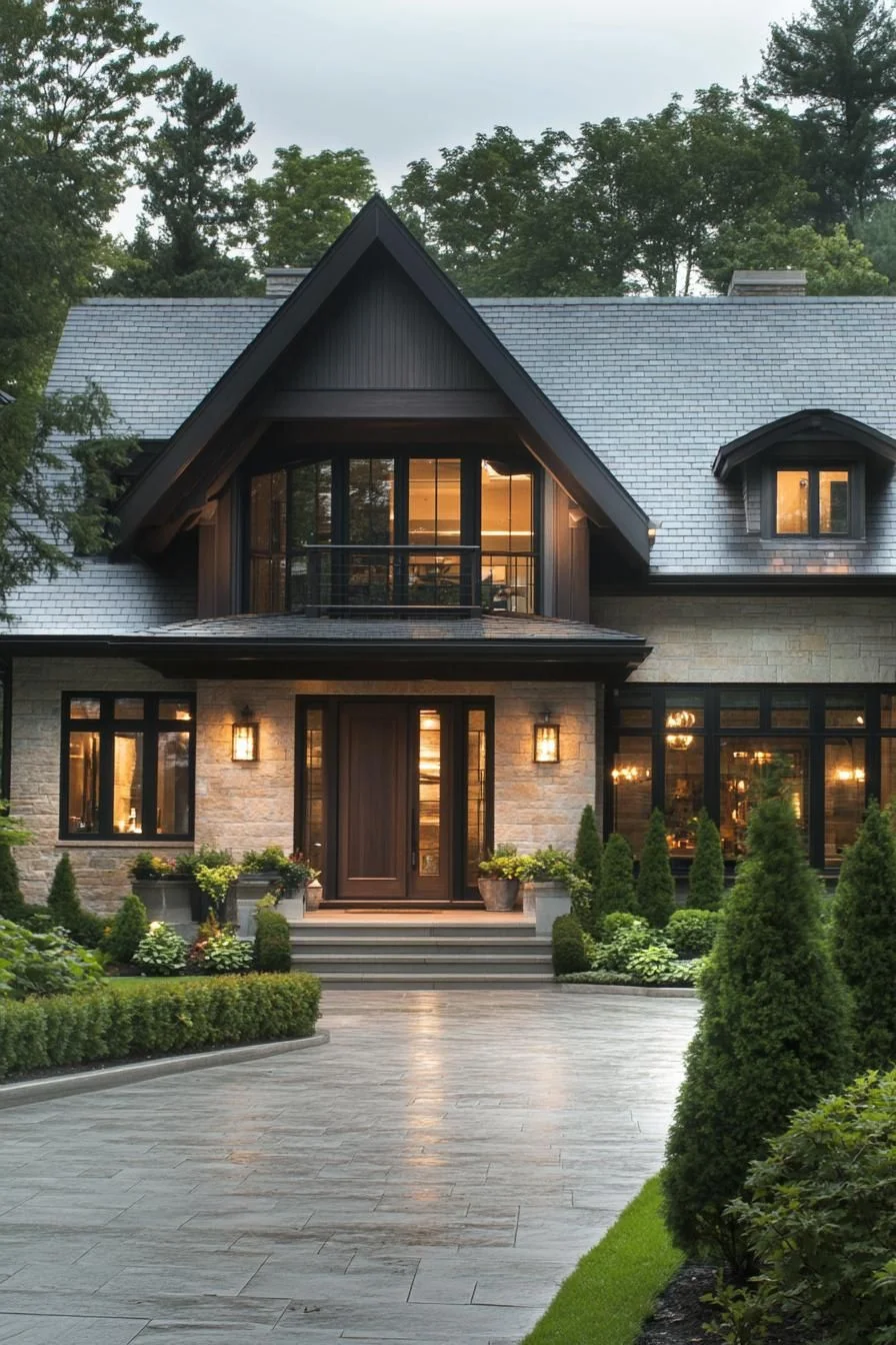 A Quiet Gabled Home in the Woods
