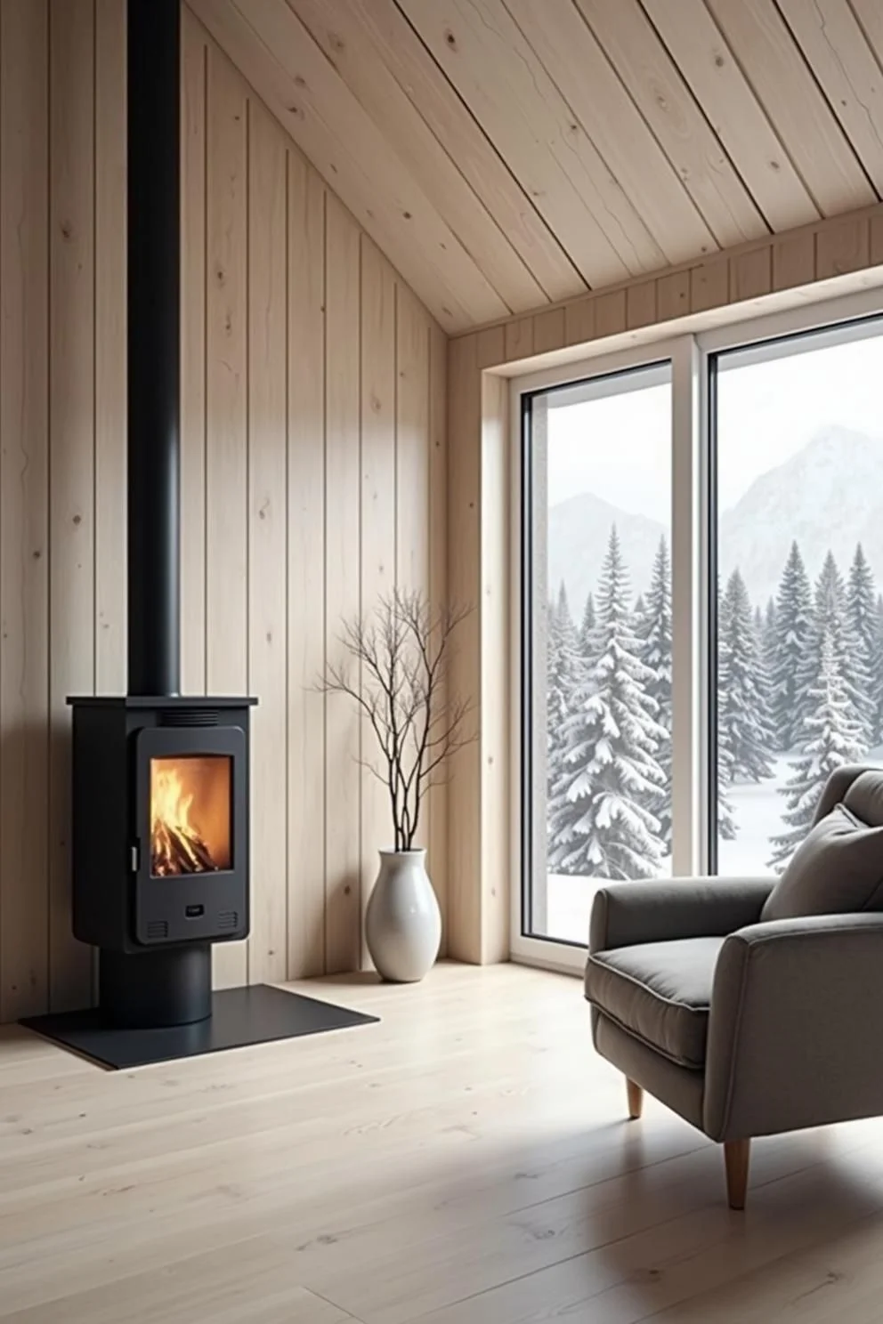 An Alpine Nook Warmed by the Fire