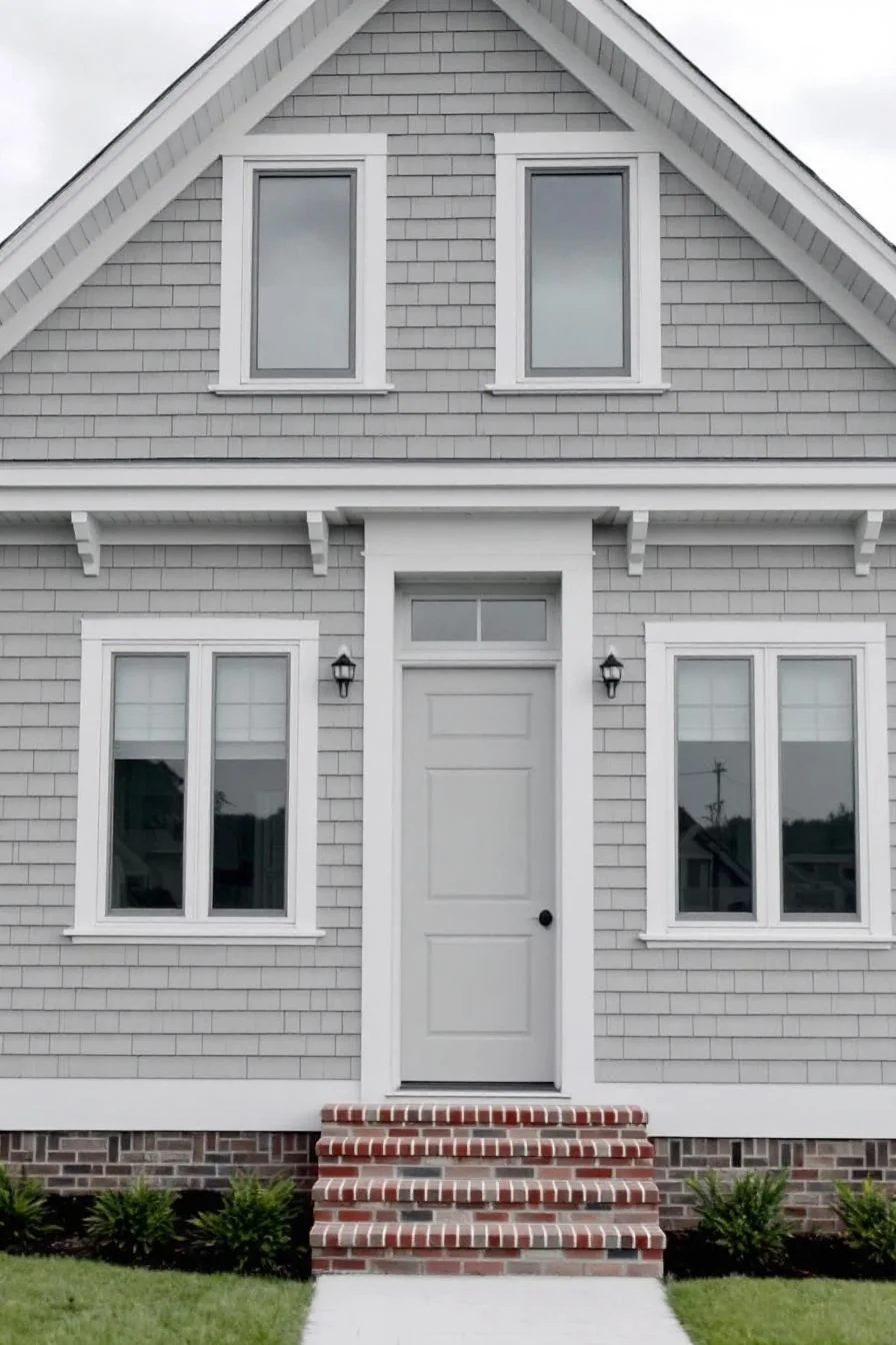 Gray-Shingled Coastal House