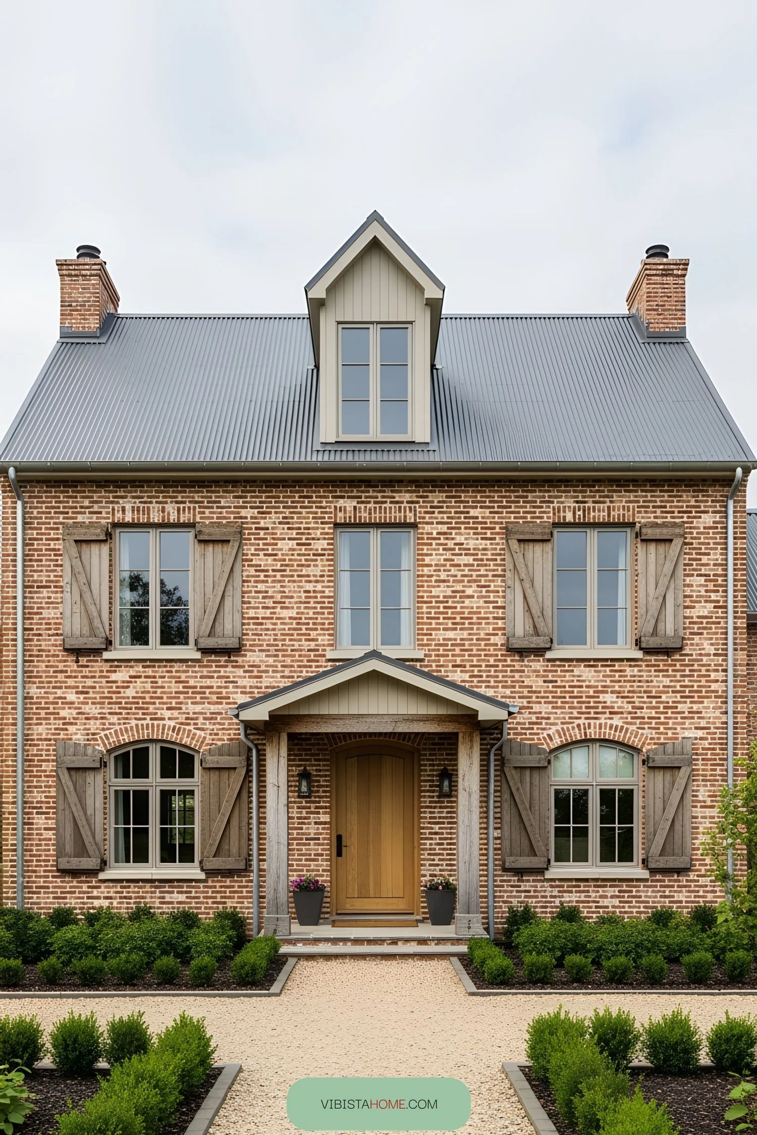 Rustic Brick Manor With Classic Details
