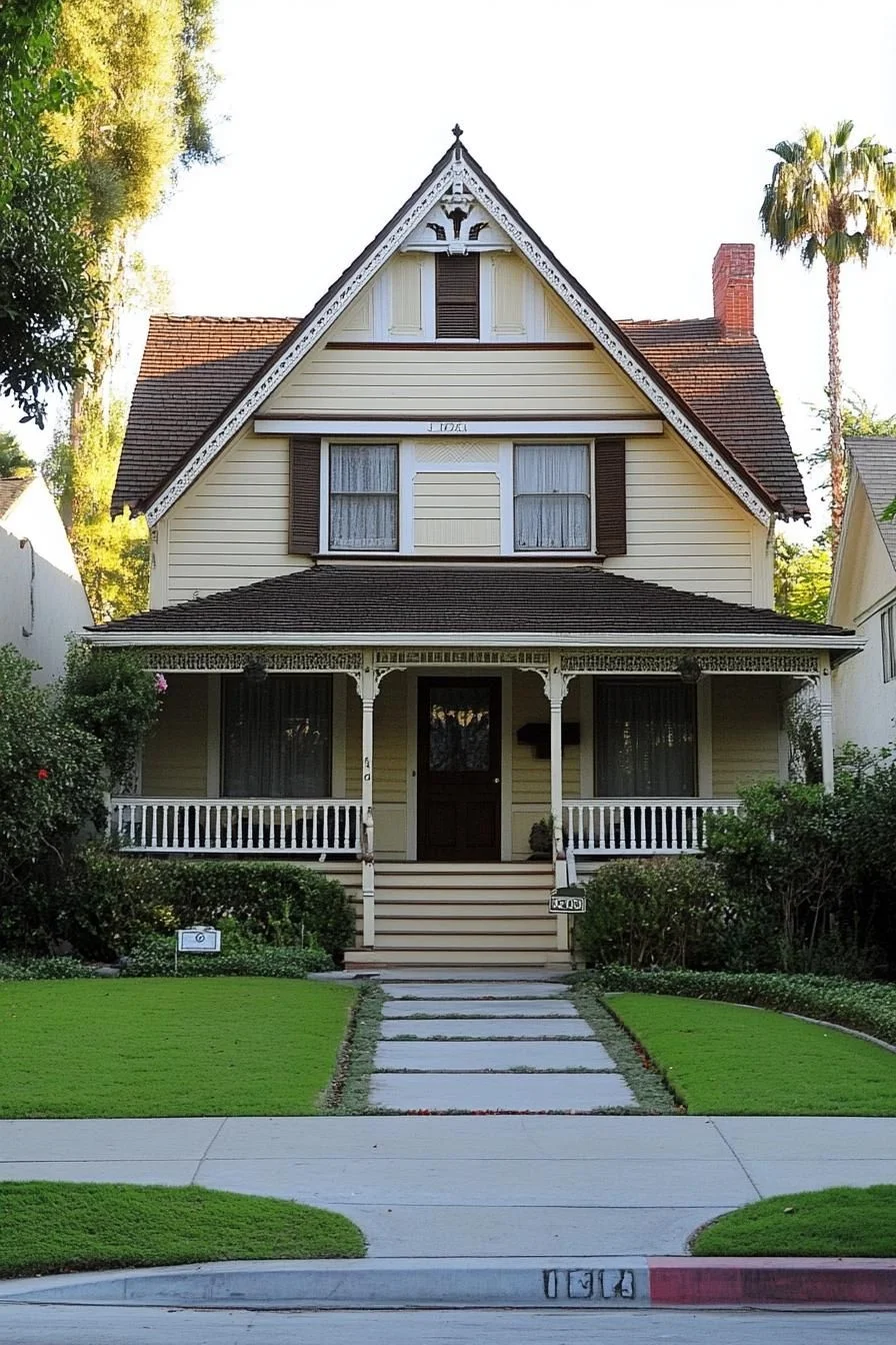 A Gambrel Roof Home With a Picket Fence