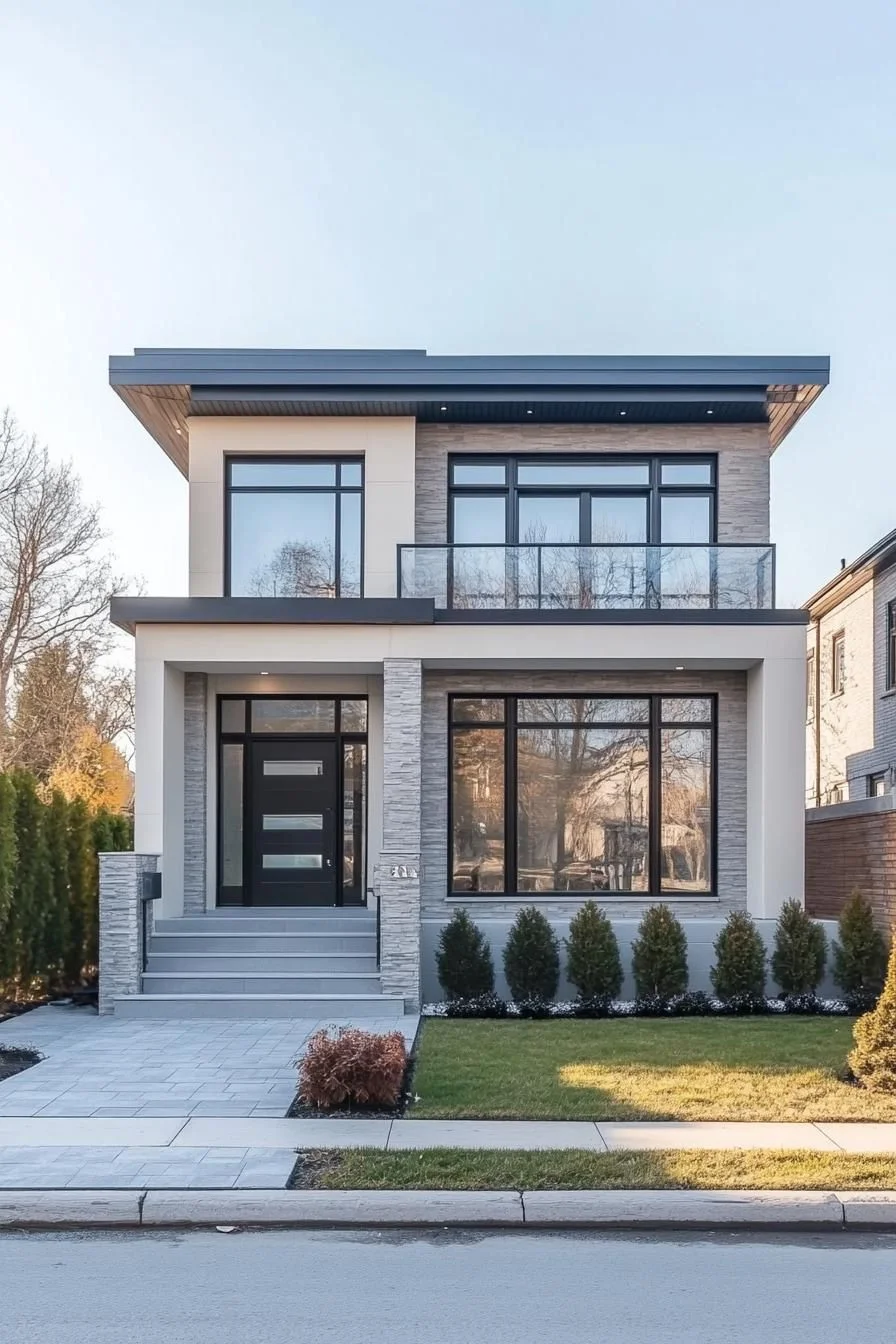 Flat-Roofed Box Design for Small Homes