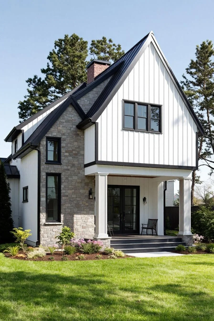 Clean White Base With Striking Black Details