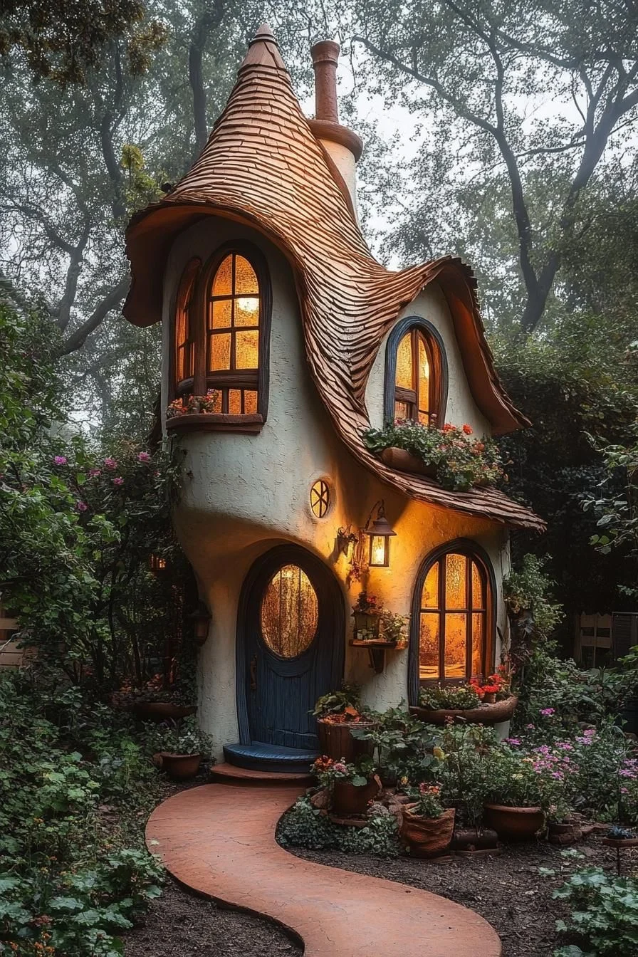 A Dream Hut with a Curly Chimney