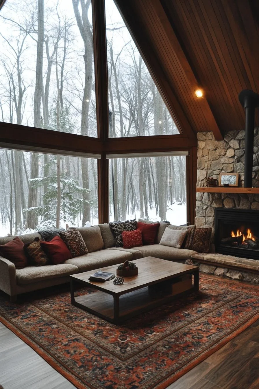 A Snowbound A-Frame Winter Getaway