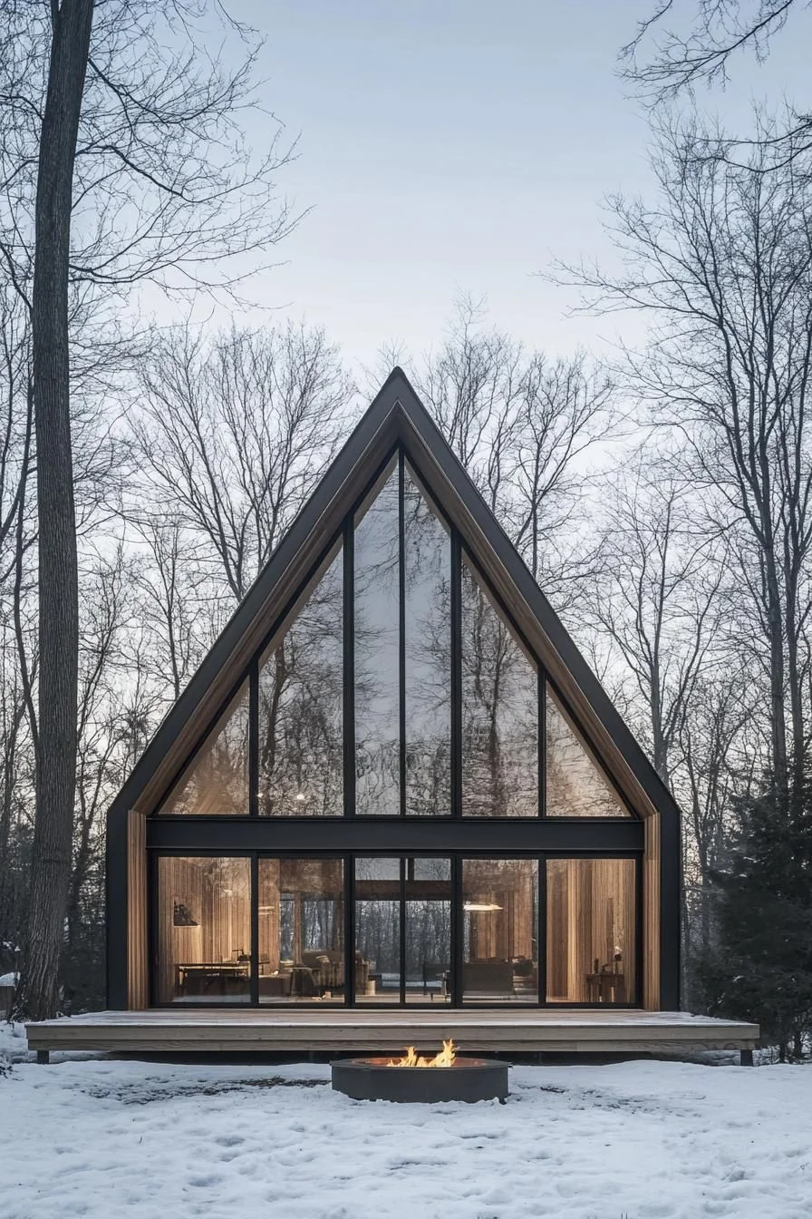 A-Frame Wonderland Beneath a Frozen Canopy