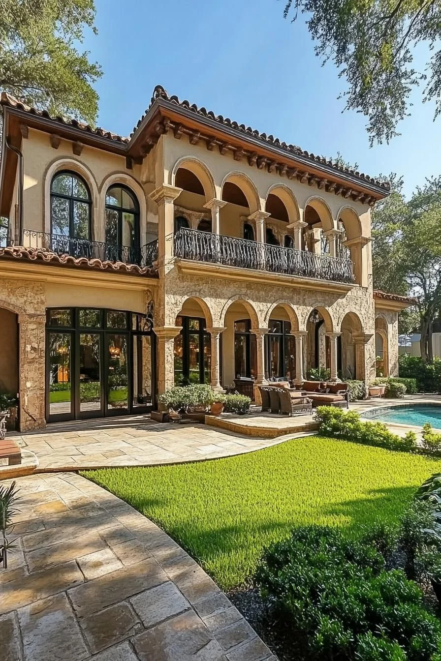 A Mediterranean Villa of Curves and Archways