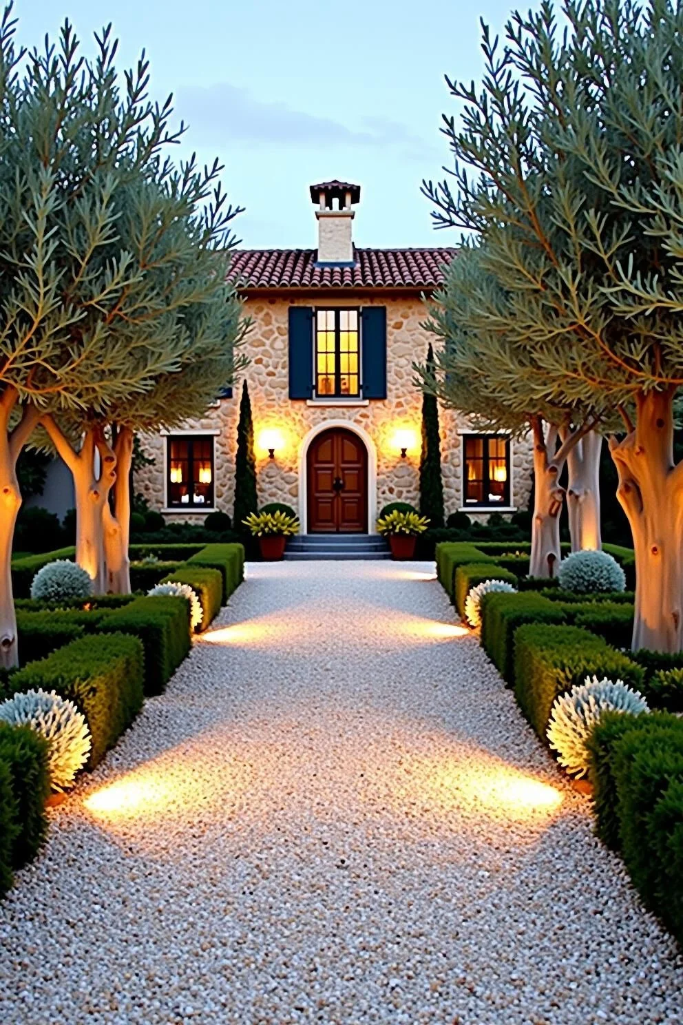 Pebbled Path Through the Tuscan Countryside