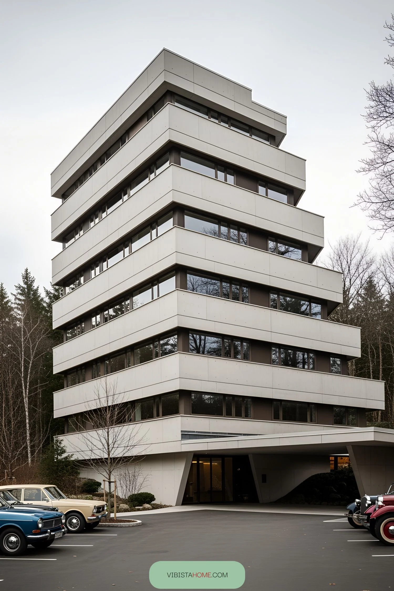 Layered White Panels Define This Modern Build