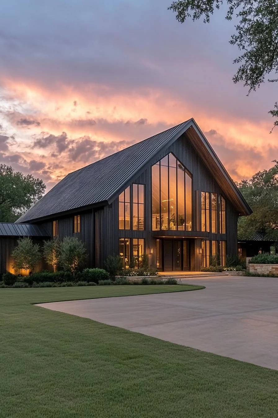 A Gabled Farmhouse in the Golden Hour