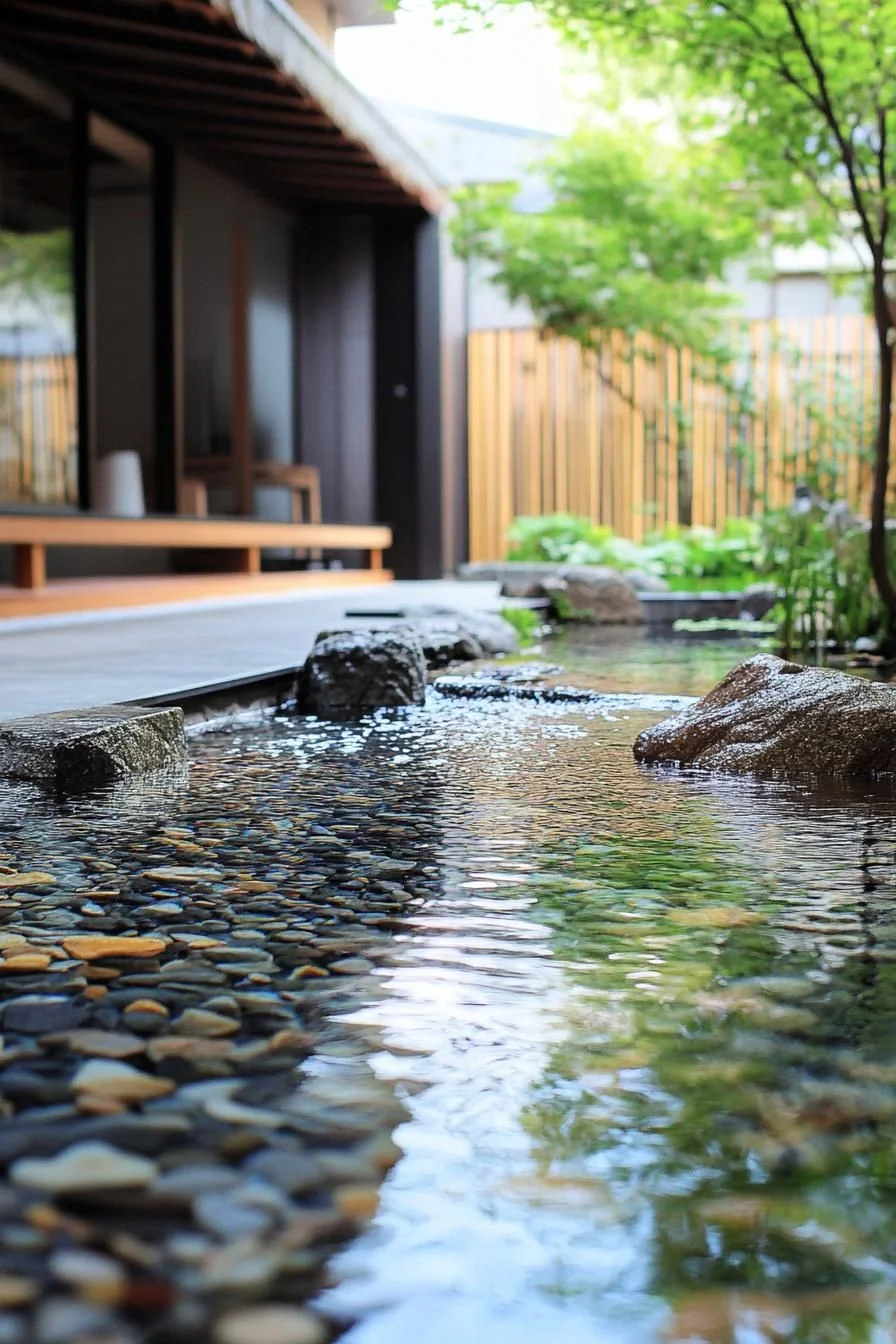 A Pebble-Lined Retreat by the Stream