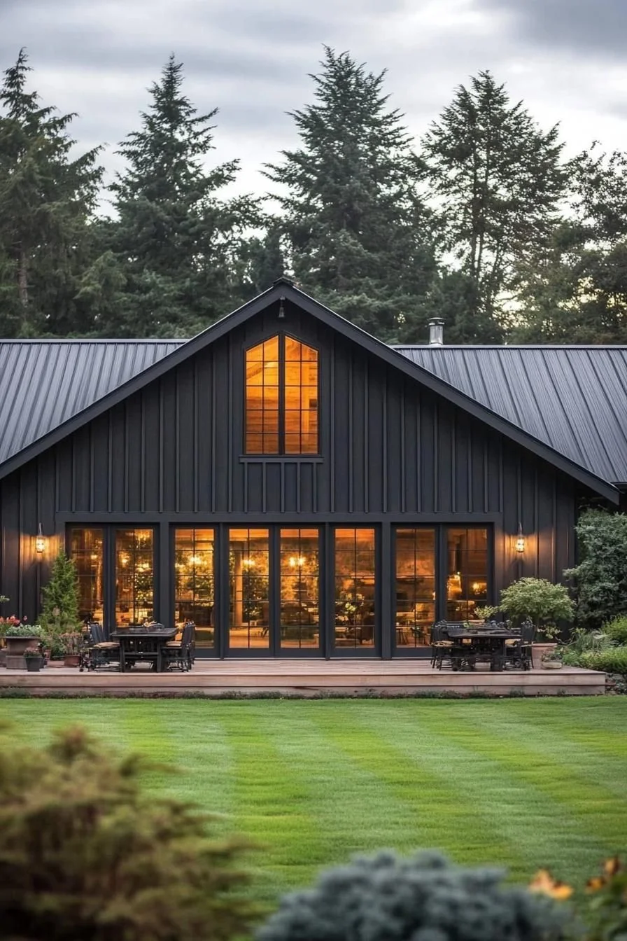 A Metal Retreat With a Warm Glow