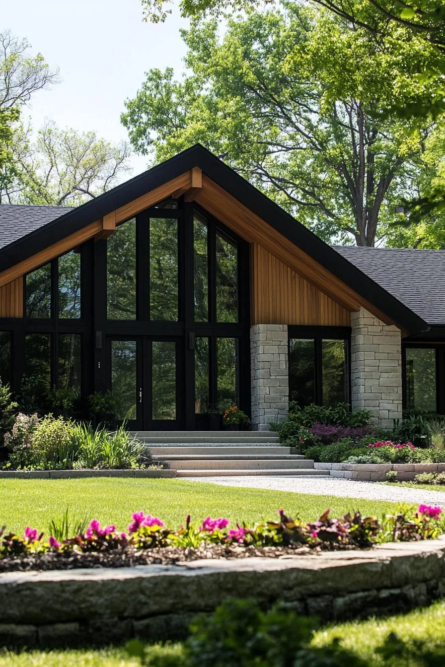 Gabled Grandeur Embraced by Nature