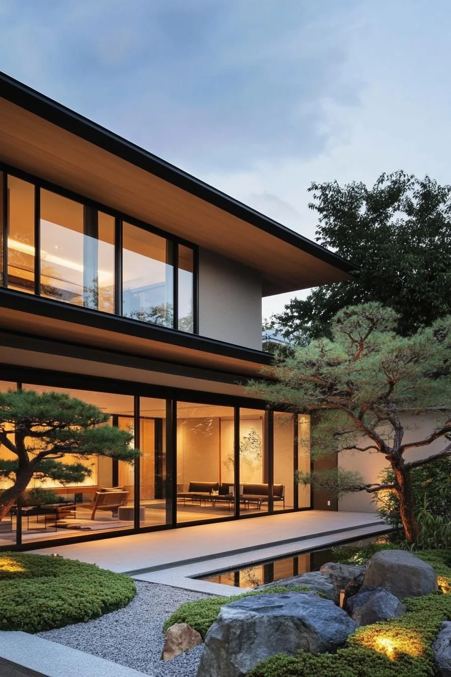 A Glass House Set in a Quiet Grove