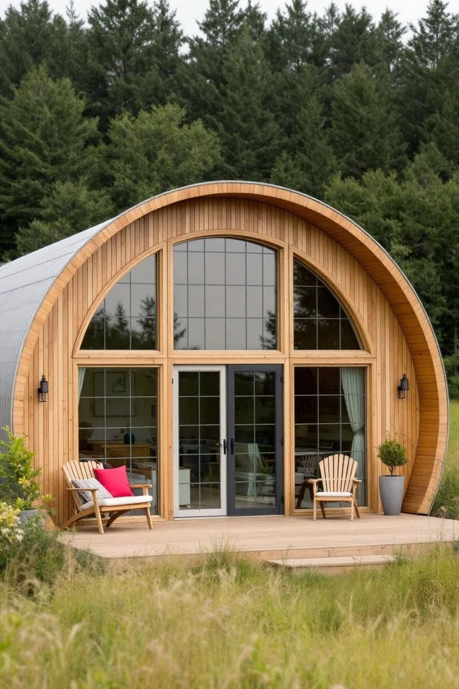 A Rounded Timber Retreat